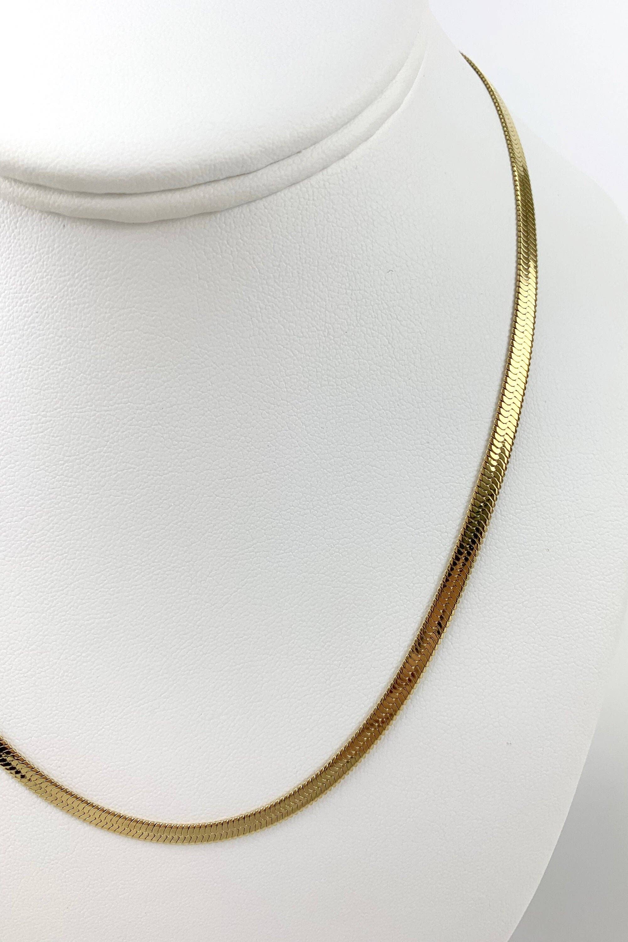 DIJU Jewelry - Wholesale Schakelarmband - 14k goud gevulde visgraatslangenketting 4 mm, ketting, armband of enkelbandje voor groothandel in sieraden maken8