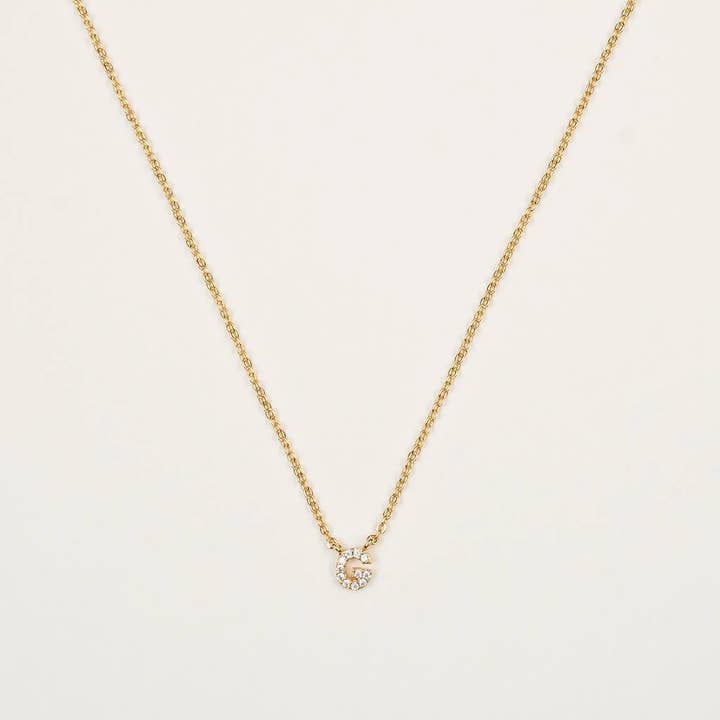 Brenda Grands Jewelry - Wholesale Jewelry Set - 18K Gold Dainty Shiny Initial Necklace - Set of 1617