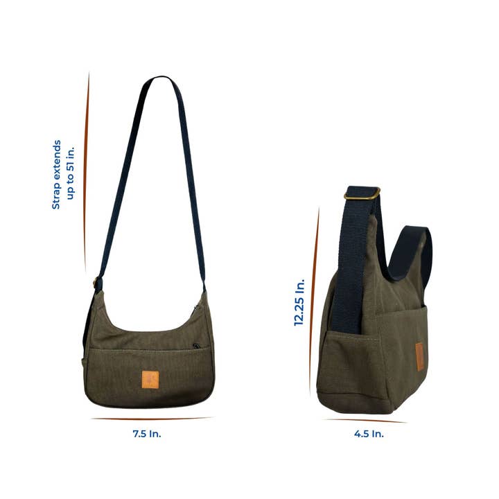 Ecodunia - Wholesale Shoulder Bag - Unisex - Crossbody Crescent Bag - Canvas Shoulder Bag for Women5