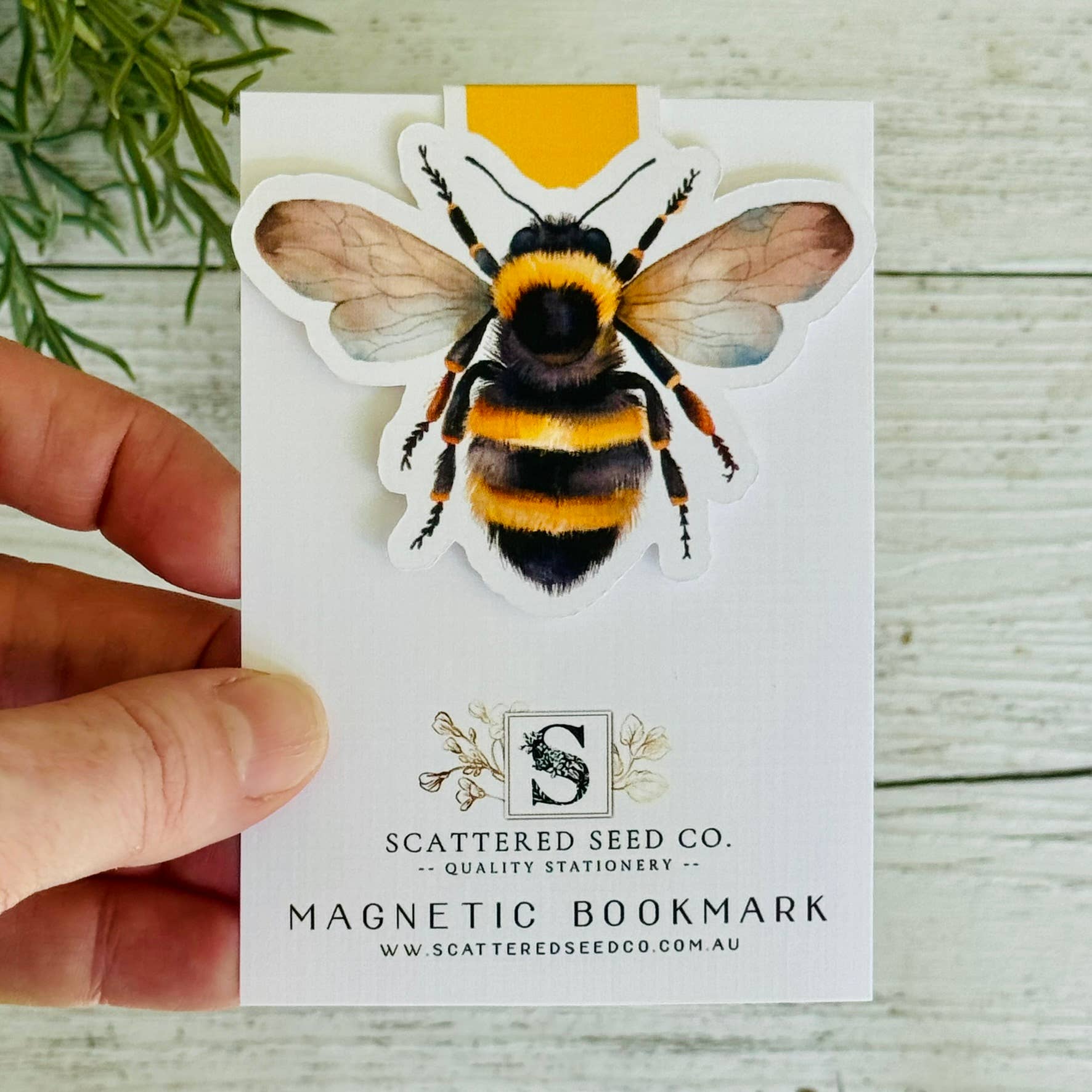 Scattered Seed Co - Wholesale Bookmark - Sunflower and Bee & Honey MAGNETIC BOOKMARKS10