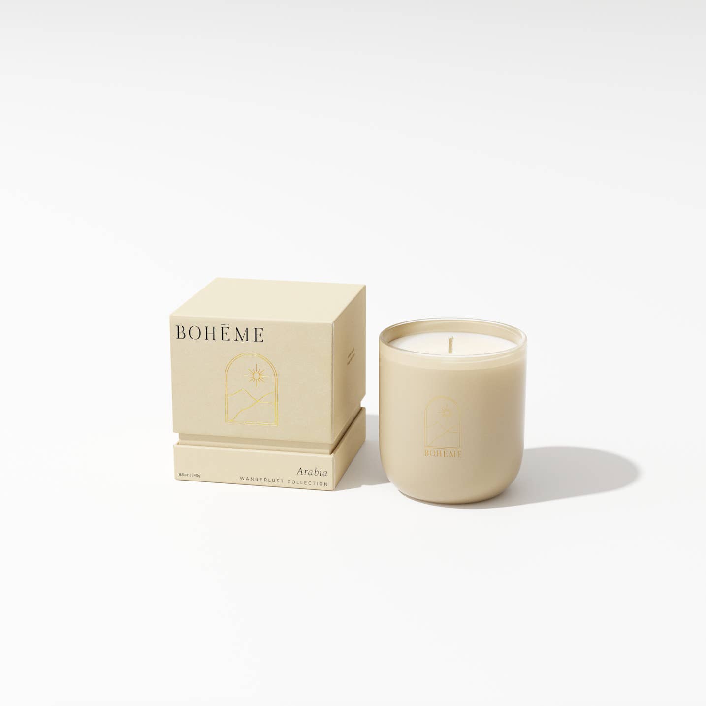 Boheme Fragrances – Vela em jarro/copo por atacado – Arábia: Vela de Soja Perfumada, Um Presente de Luxo para Todos