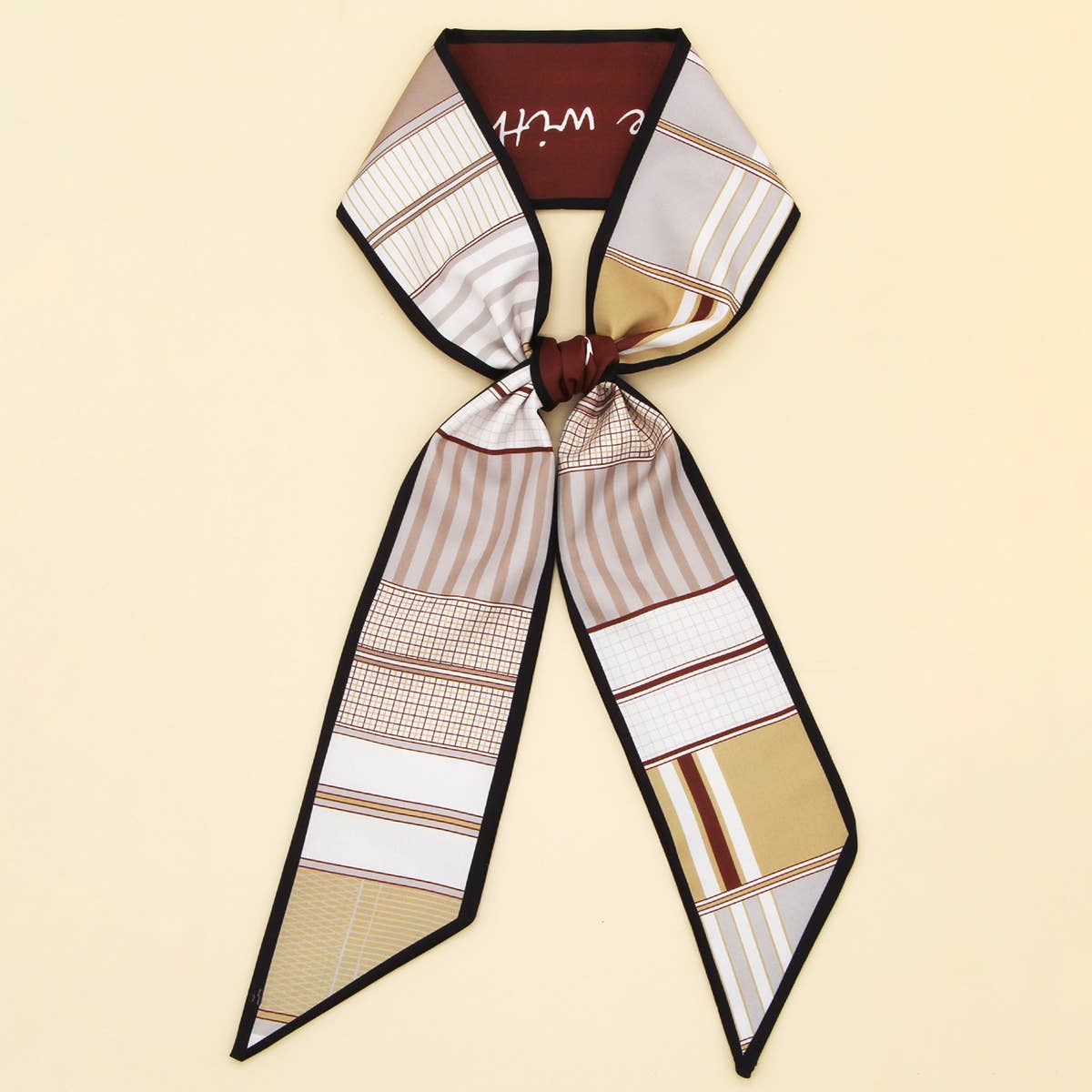 ACCITY - Wholesale Scarf - Women's - Chic Floral Letter Twilly Scarf Gift Wrap_CWASC009815