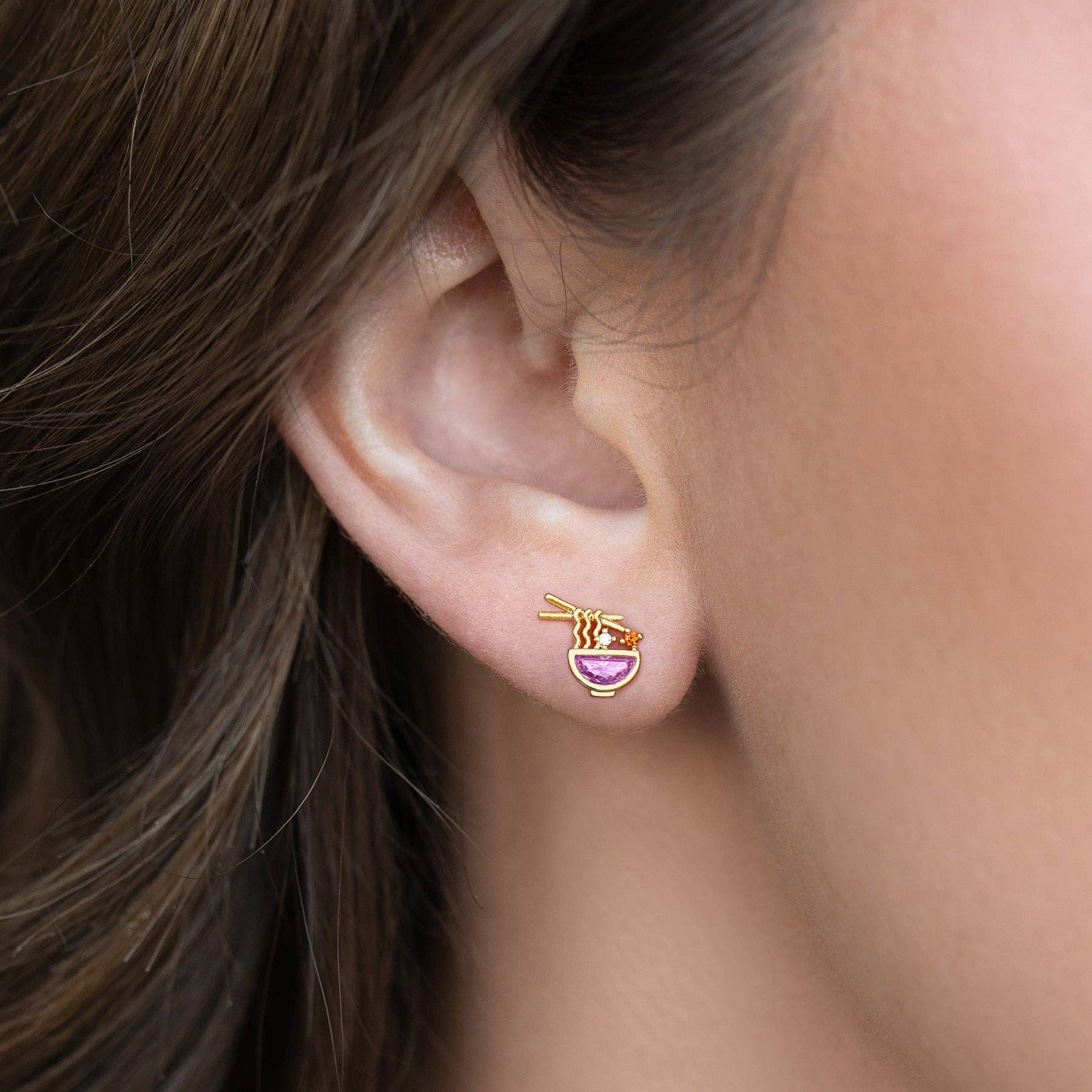 Girls Crew - Wholesale Stud/Post Earrings - Ramen Studs1