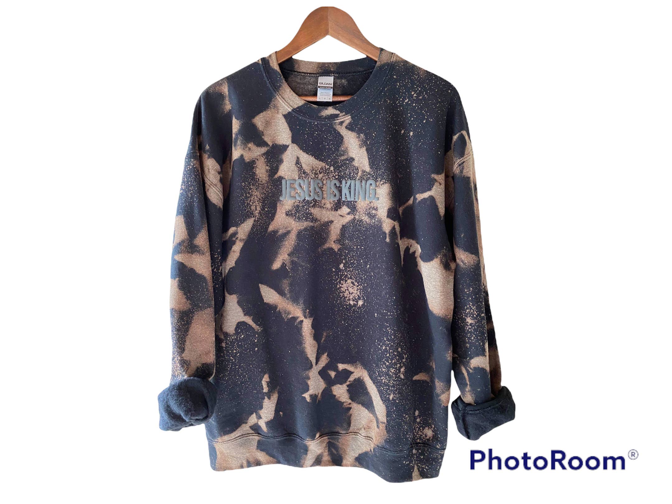 4Given By Grace - Wholesale Graphic Sweatshirt - Women's - Jesus Is King Reversed Tie Dye Sweatshirt