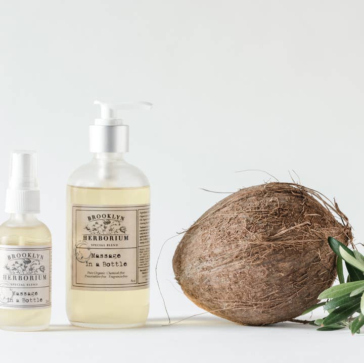 Massagem 100% Orgânica em Garrafa (2oz) por atacado de Brooklyn Herborium
