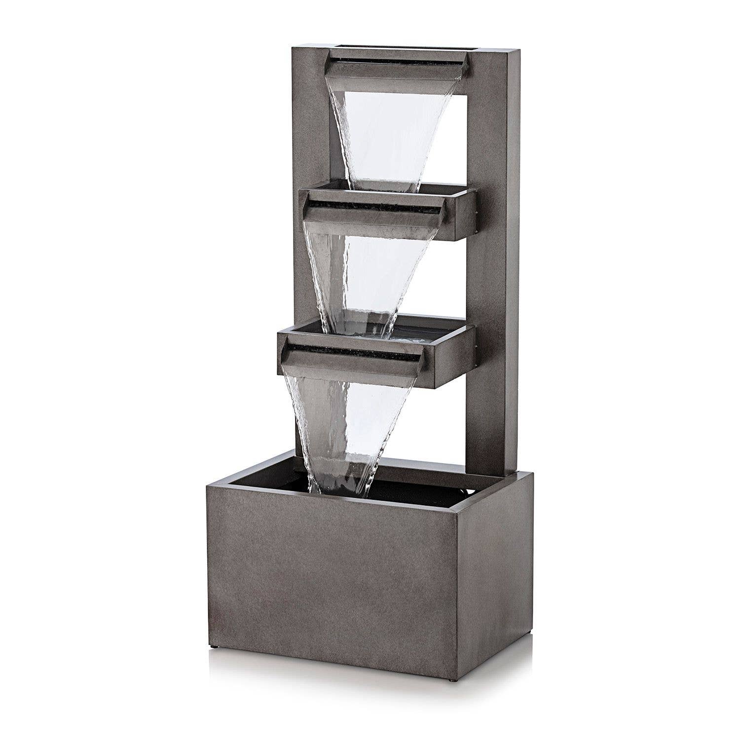 Alpine Corporation - Wholesale Outdoor Ornament/Decor - Alpine Corporation Metal Tiered Waterfall Fountain2