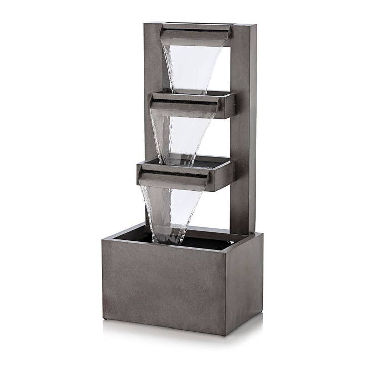 Alpine Corporation - Wholesale Outdoor Ornament/Decor - Alpine Corporation Metal Tiered Waterfall Fountain2