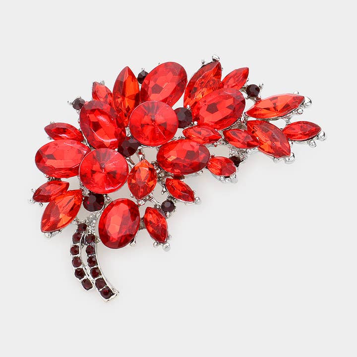 Sensibling Corp. - Wholesale Brooch - Glass Crystal Leaf Pin Brooch17