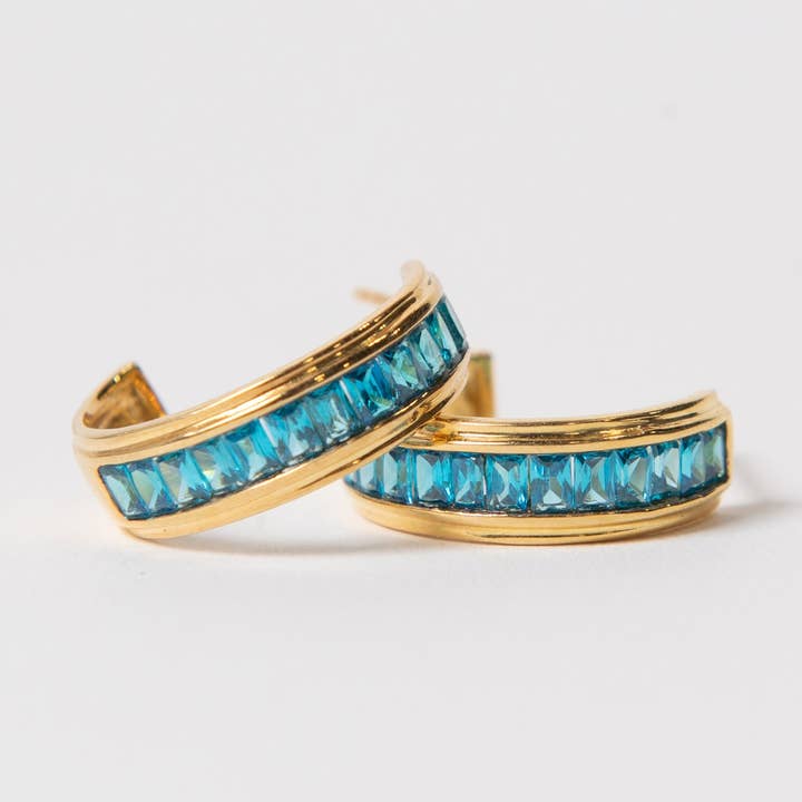 Sherrill Earrings - Aqua for wholesale by Addison Weeks