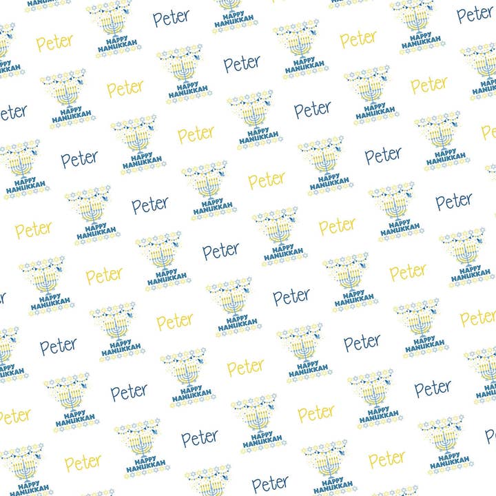 Carta regalo personalizzata Hanukkah Menorah per la vendita all'ingrosso da parte di Potter's Printing