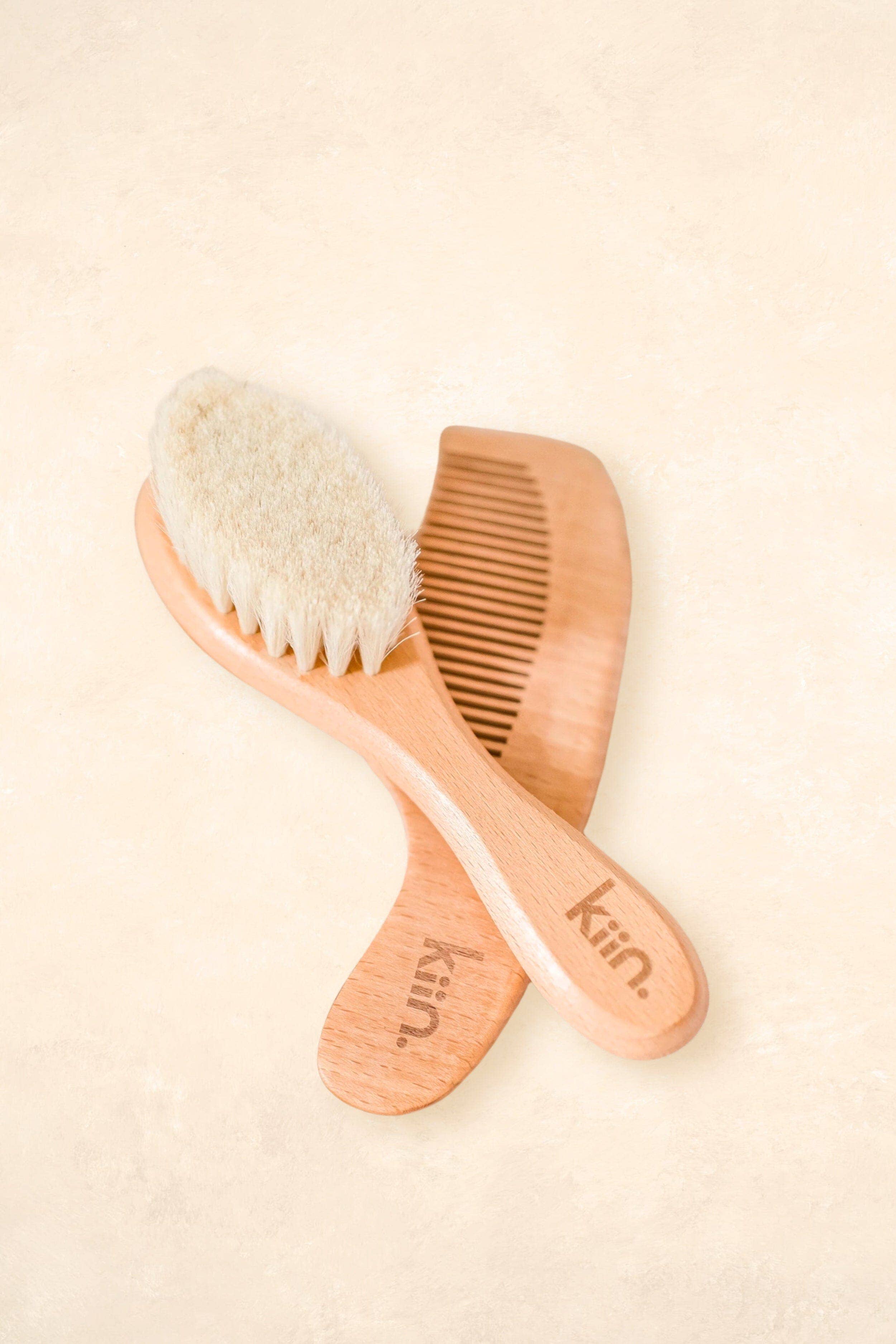 Kiin Baby - Wholesale Hair Brush/Comb Set - Kids & Baby - Wooden Baby Brush + Comb Set8