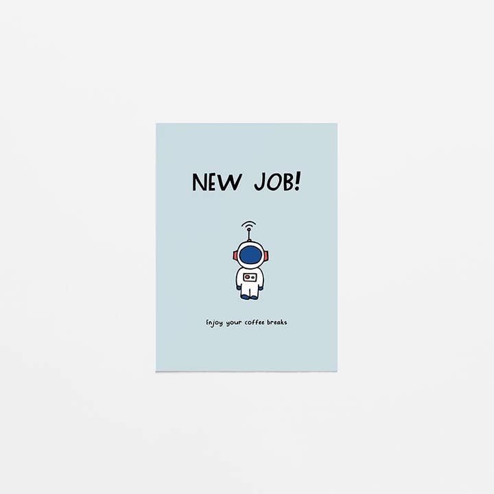 greeting card - New job - astronaut for wholesale by Van Kira
