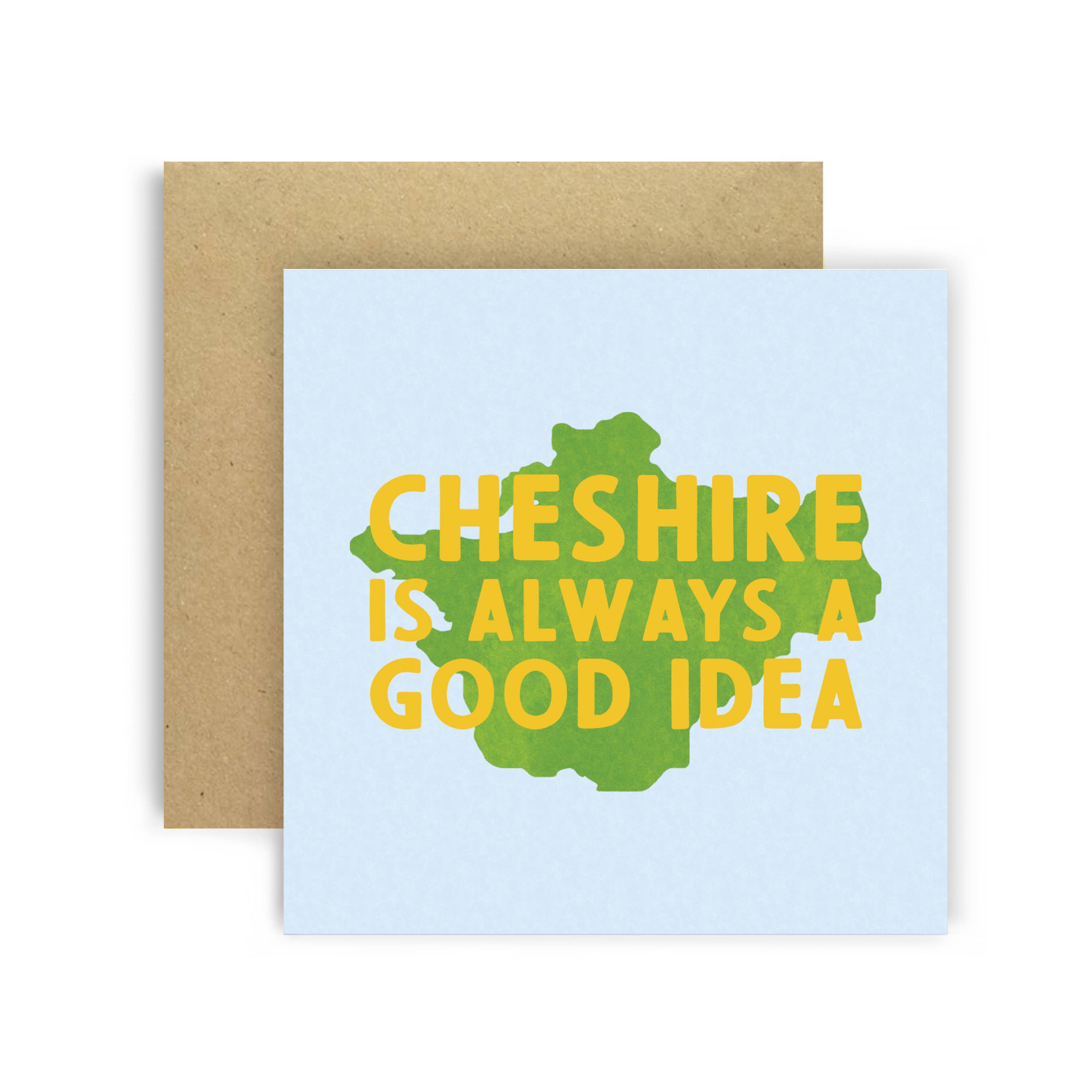 Huxters - Wholesale Everyday Greeting Card - Cheshire Map Greeting Card – Always a Good Idea