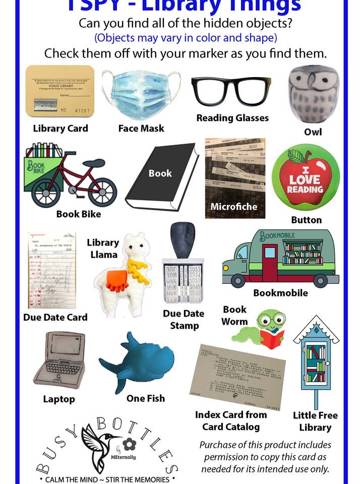 Dementia Friendly Memory Play - The Library Busy Bottle for wholesale by MEternally