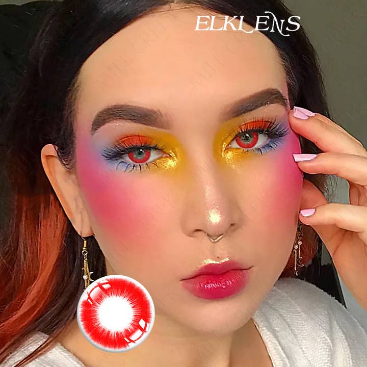 Halloween Naruto-Red Cosplay Kontaktlinsen für den Großhandel von ELKLENS