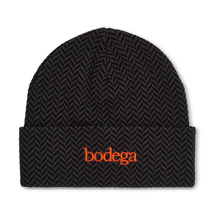 Bodega Organic Cotton Herringbone Beanie for wholesale by Druthers NYC