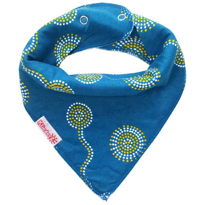 Blue Down Under Dot Bib - baby bib for wholesale by KliederZ