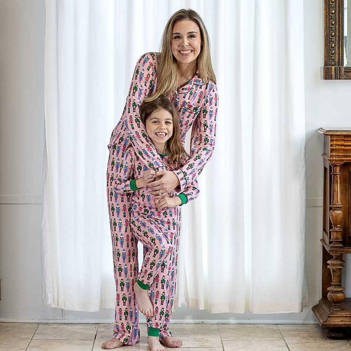 The Royal Standard - Wholesale Sleepwear Set - Kids - Kid's Nutcracker March Long Sleeve Pajamas Light Pink/Multi -Asst.