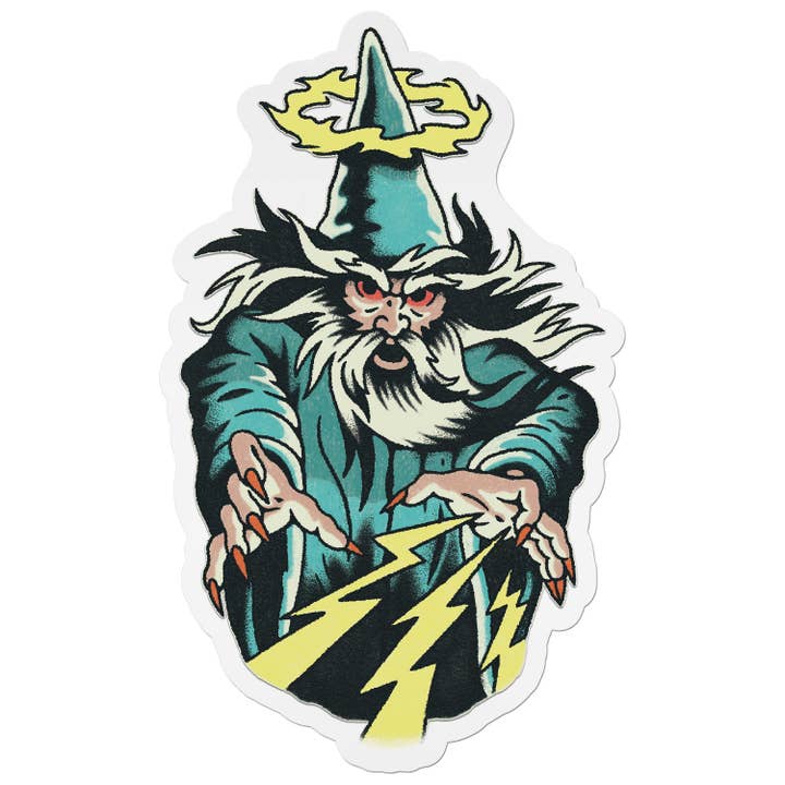 Medieval Wizard Vinyl Sticker for wholesale by Zuku