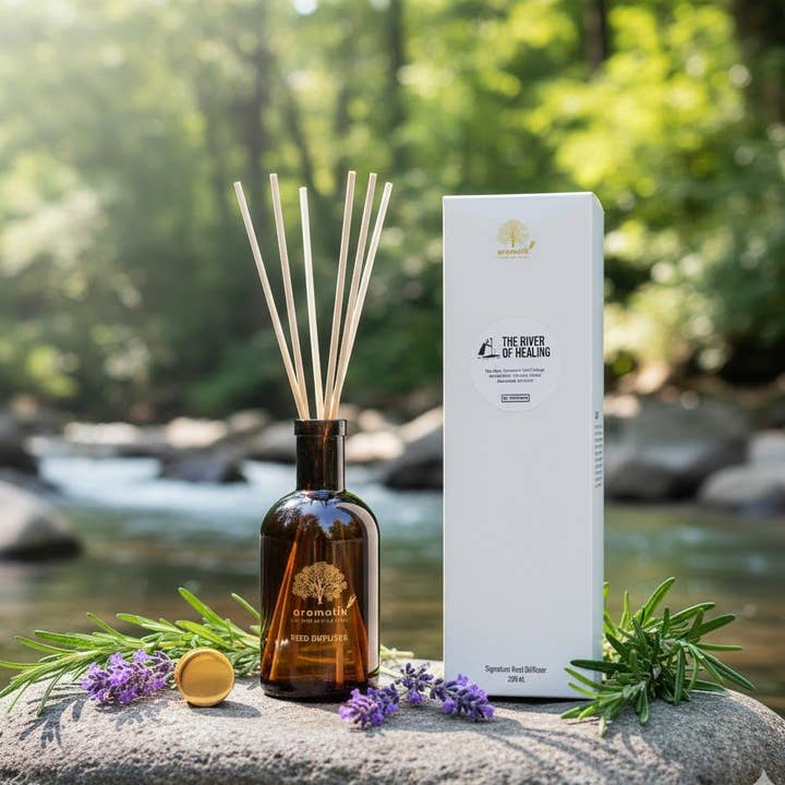 Floden af Healing - Diffuser 200 ML (10 naturlige siv) for engroshandel hos Aromatik Australia