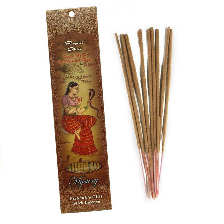 Incenso Sticks Ragini Ahiri - Almíscar Védico, Rosa Oriental - Prayfulness por atacado de Prabhuji's Gifts