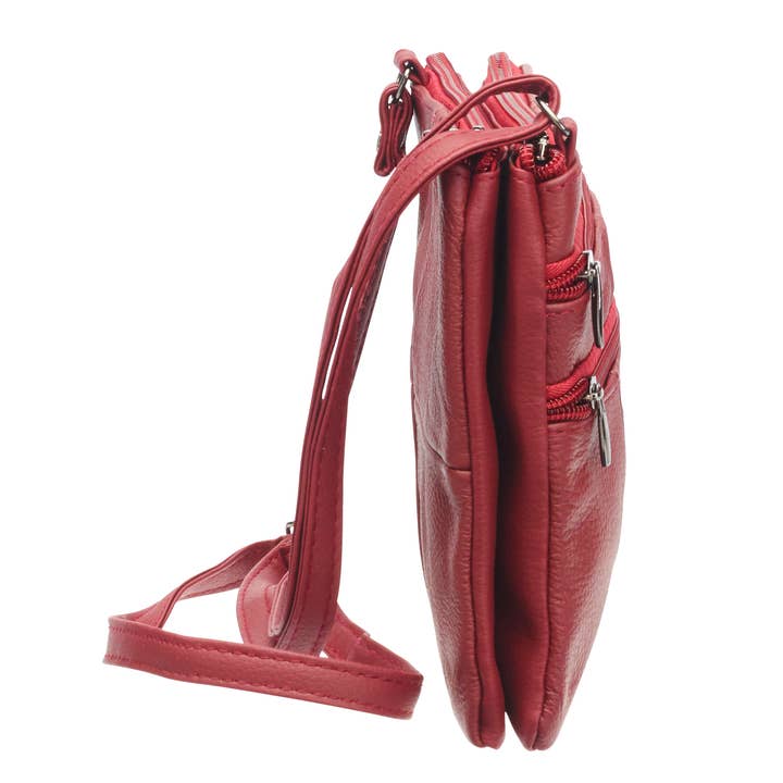 GH Stafford & Son Ltd – wholesale Crossbody bag – Women's – LORENZ Accessories Cowhide Twin-Section X-Body Bag
