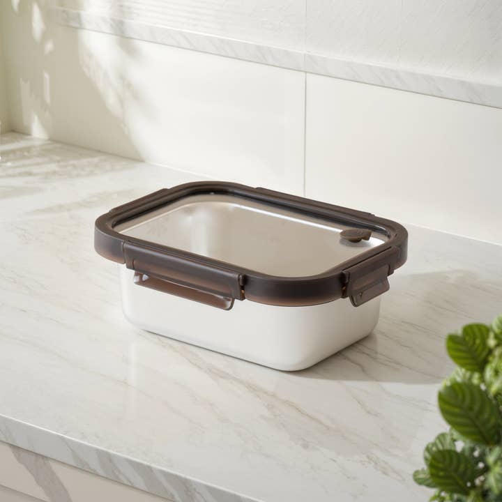 Genicook Product LLC - Wholesale Food storage container - The Stainless Steel Container - Espresso (41 oz)1