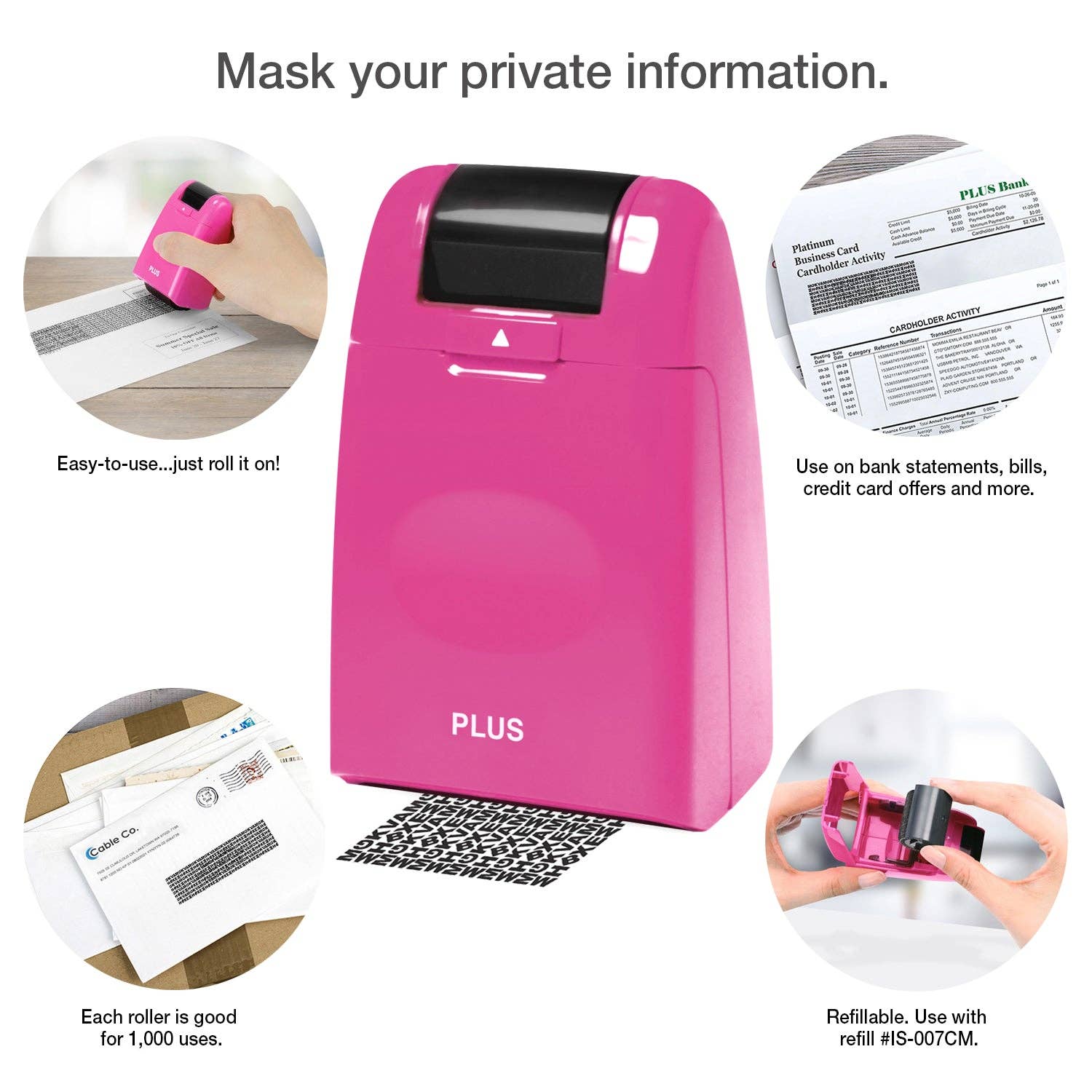 PLUS CORPORATION OF AMERICA - Wholesale Rubber/Decorative Stamp - GYID - Guard Your ID Wide Roller9