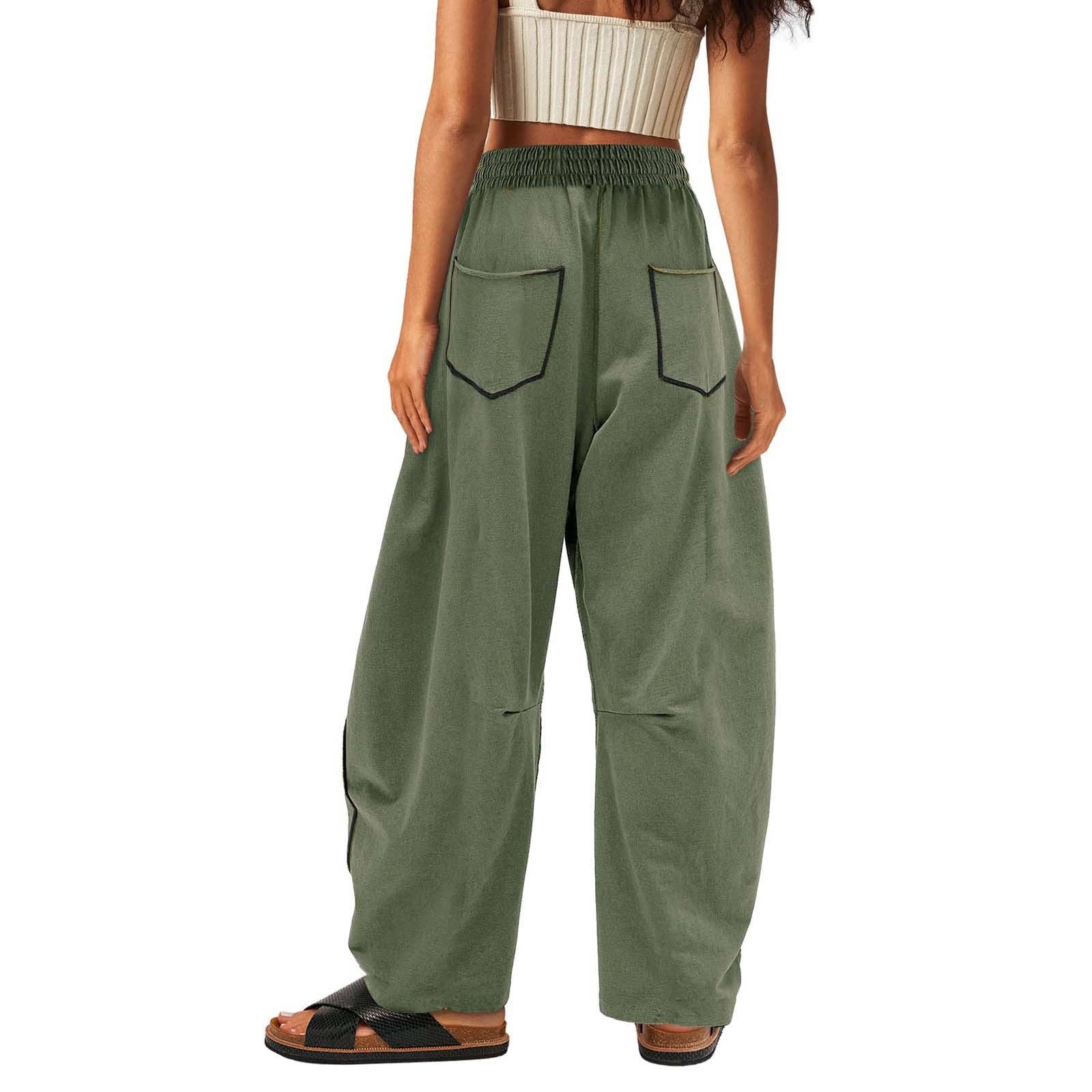 Dipped Shop - Wholesale Pants - Women's - Simple Drawstring Mid-Waist Causal Pants DP25F5473