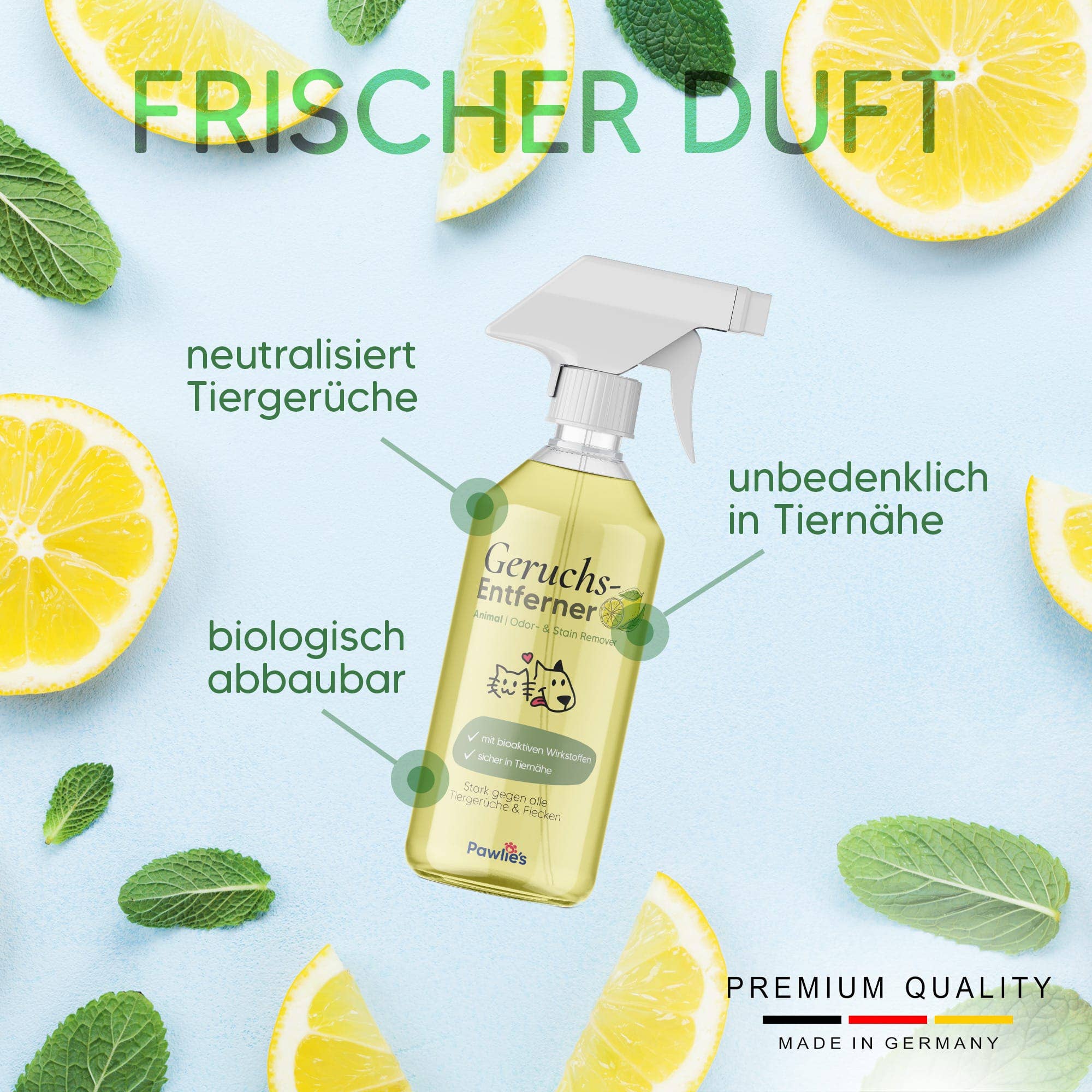 Pawlie's - Wholesale Pet Deodorizing Spray - Animal odour remover & enzyme cleaner - cat urine & pet smell1