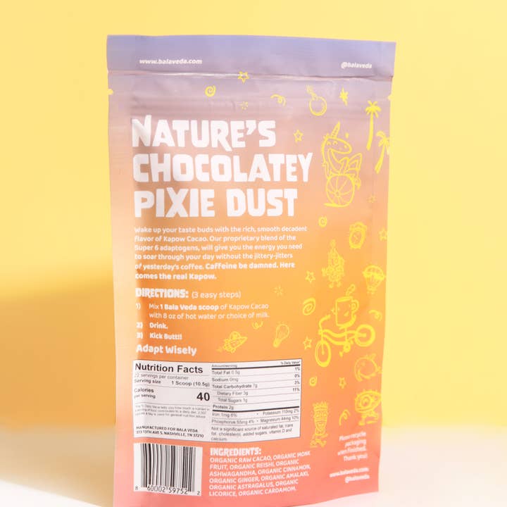 Balaveda - Wholesale Protein/Superfood Powder - Kapow Cacao - Organic Coffee Replacement
