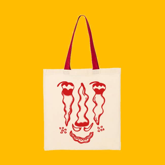 Chili Face Tote for wholesale by Matagora Club