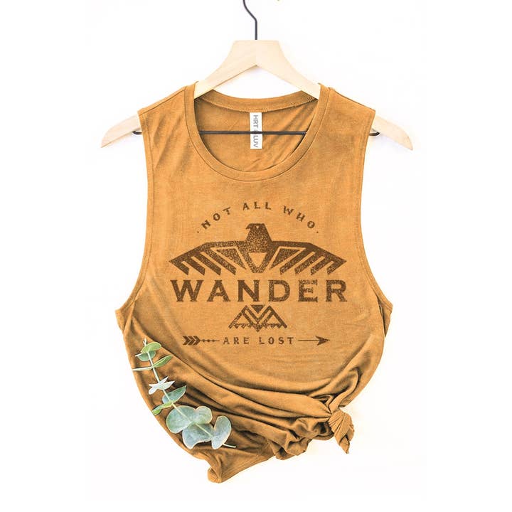 HRTandLUV - Wholesale Tank Top - Women's - WANDER ARE ROST MINERAL GRAPHIC TANK TOP