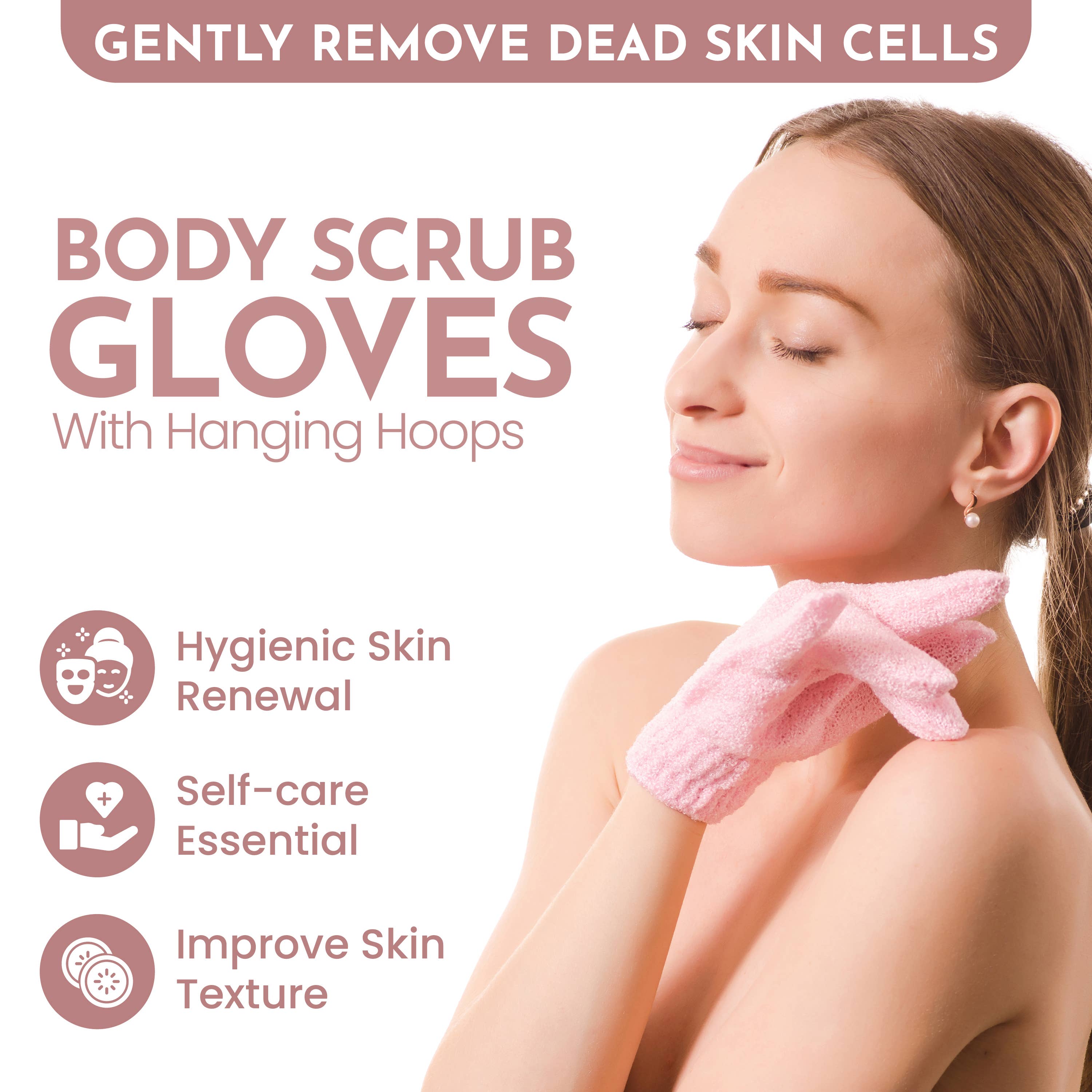 Fine Lines (UK) Ltd – wholesale Exfoliating gloves/mitts – Exfoliating Gloves - White2