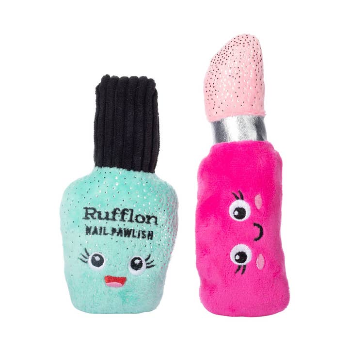 Fringe WAKE UP MAKE UP 2 PIECE DOG TOY SET for wholesale by Only An Ocean Europe