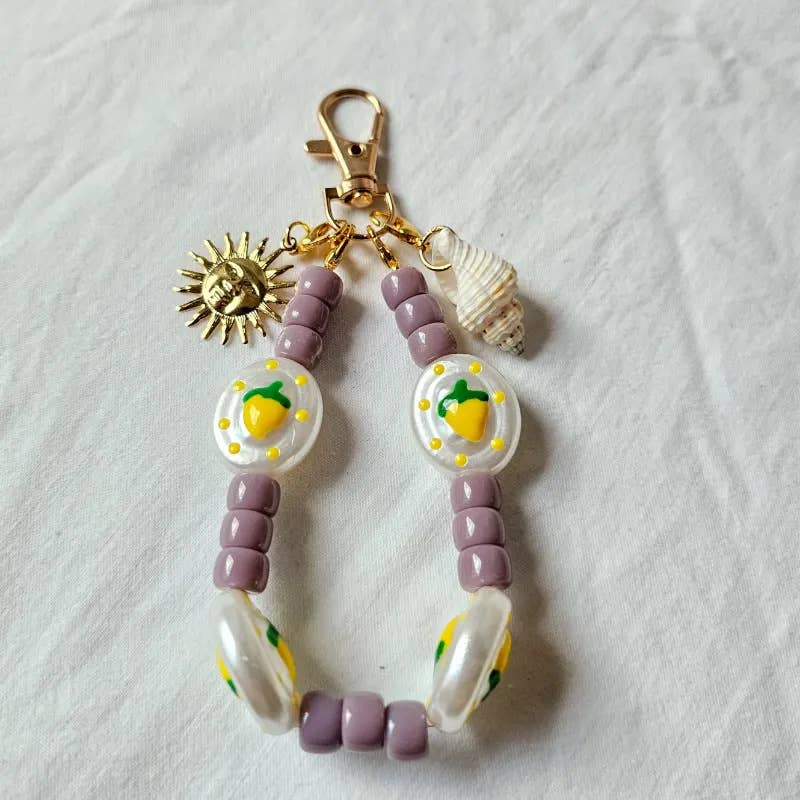 MKS America - Wholesale Keychain - Women's - Bohemia Acrylic link & Beads Chain Bag Charm Keychain3