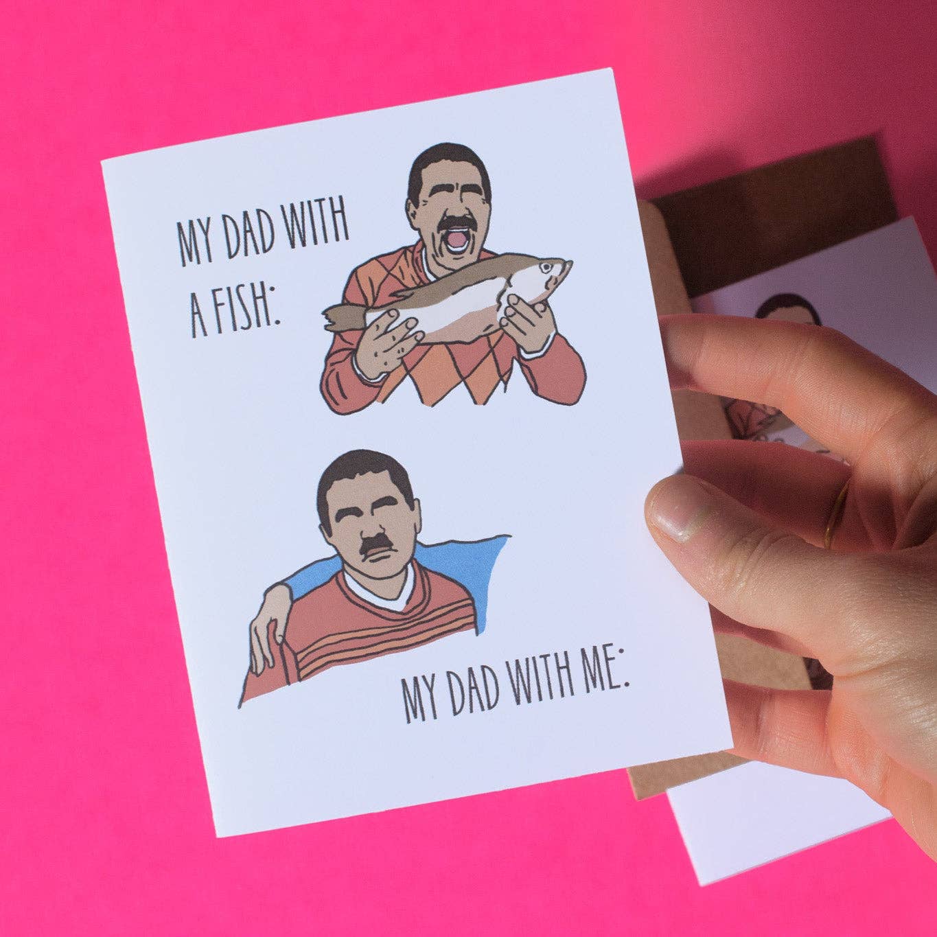 Doctor Scribble - Wholesale Father's Day Card - Funny Dad Birthday Card | Dad With a Fish Greeting Card0