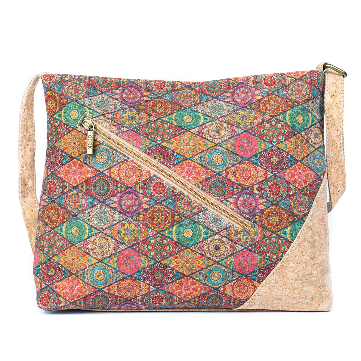 Meninas Bonitas Cork - Wholesale Crossbody Bag - Women's - Natural Cork Women’s Crossbody Bag BAG-23392