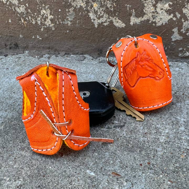 Western Leather Vest Keychain for wholesale by Western Linens