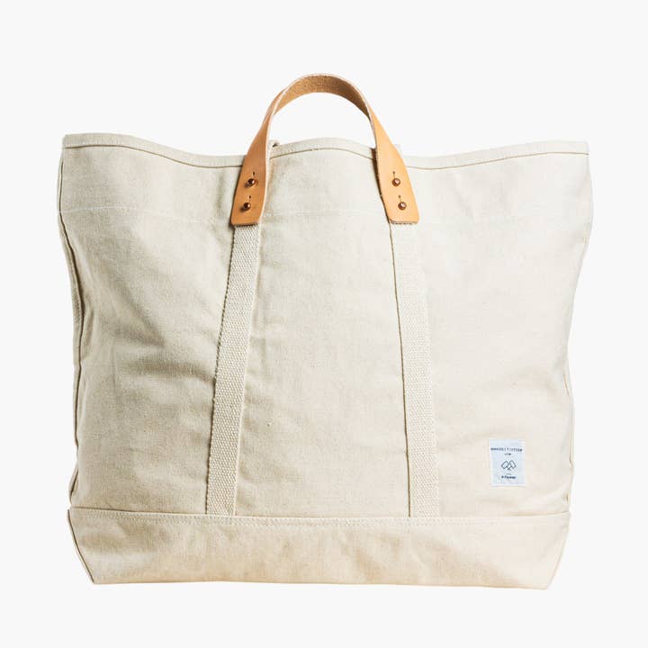 Large East West Tote | Natural for wholesale by IMMODEST COTTON