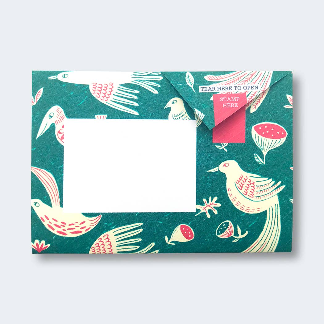 pigeonposted - Wholesale Stationery/Notecard Set - Fig & Feather Pigeon, Folding Letter Set – Pack of 6 Letters3