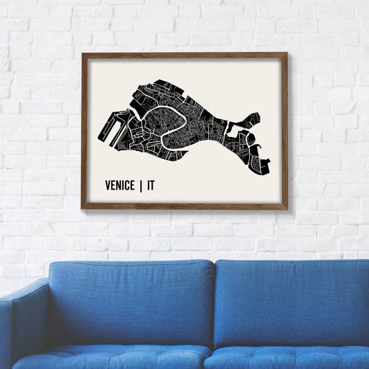 Mr City Printing - Wholesale Art Print - Venice Map Art2