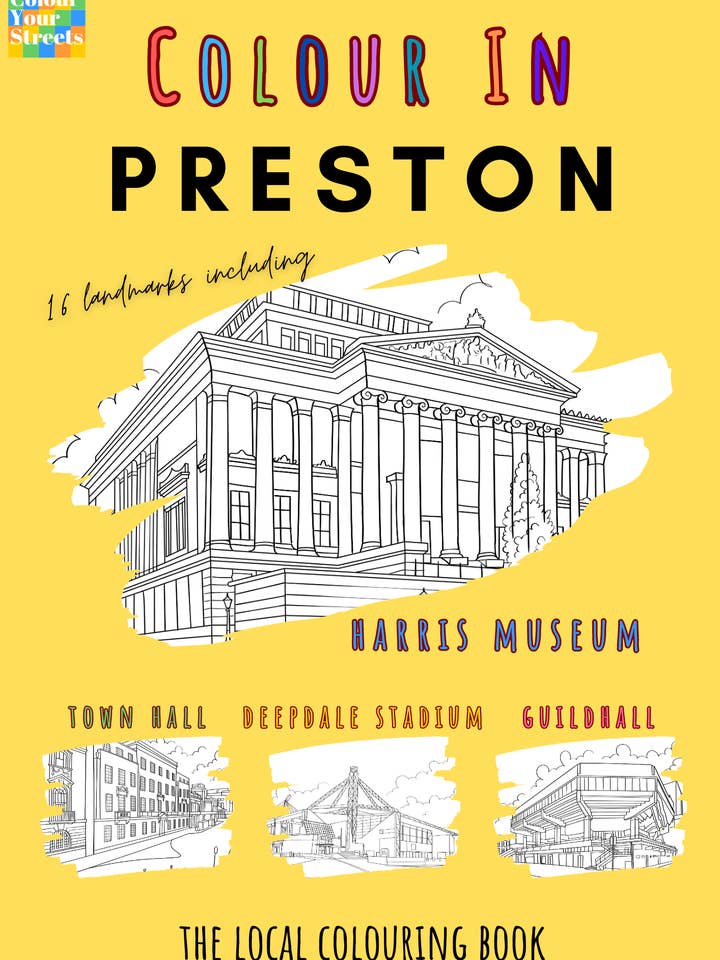 Preston Colouring Book (A4) for wholesale by Colour Your Streets