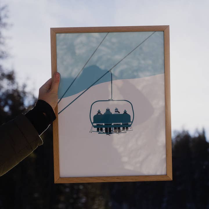 Impression Famille de skieurs pour la vente par Wildly Supply Co.