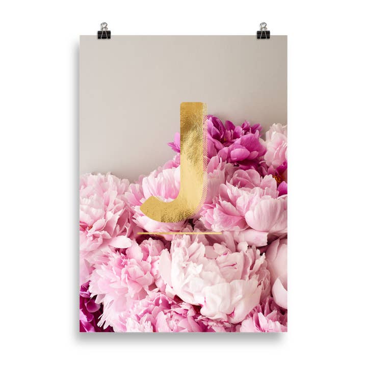 Pioenen ABC | letter J licht voor wholesale door HEARTMADE Prints