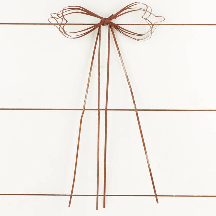16" Rusty Patina Tin Bow – Vintage Look Decor Accent for wholesale by Factory Direct Craft