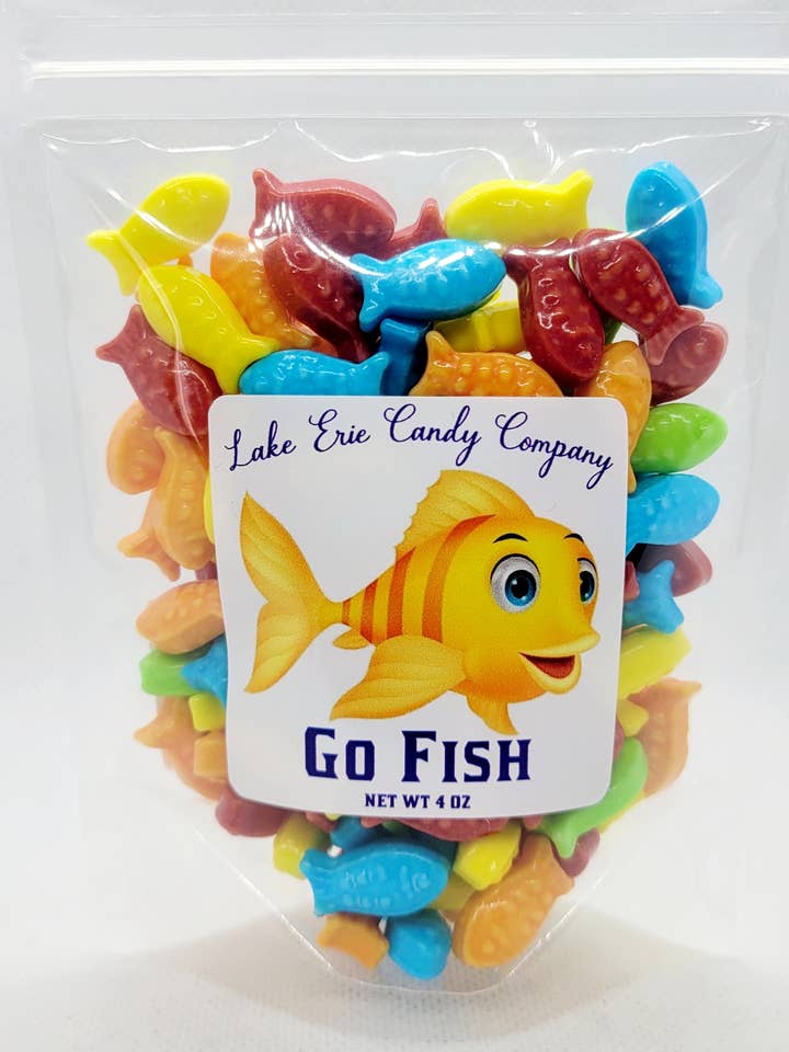Go Fish - Fruit Flavored Pressed Hard Candy for wholesale by Lake Erie Candy Company