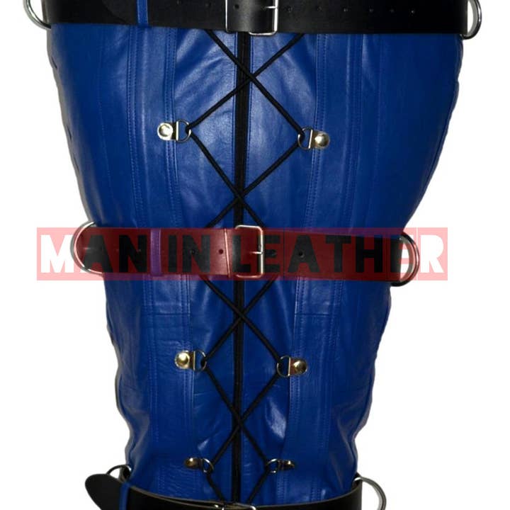 Meninleather - Vendita all'ingrosso Sacco nanna - Neonati - Borsa bondage Sacco a pelo in vera pelle di mucca con restrizioni Sacco a pelo in pelle premium1