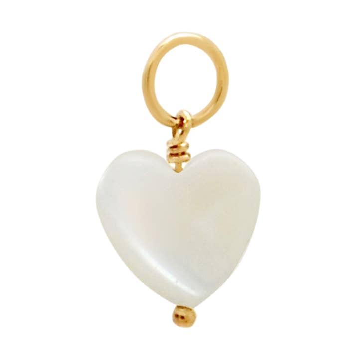 Anna Janelle Jewelry - Wholesale Individual Charm/Pendant - Pearly Heart Drop0