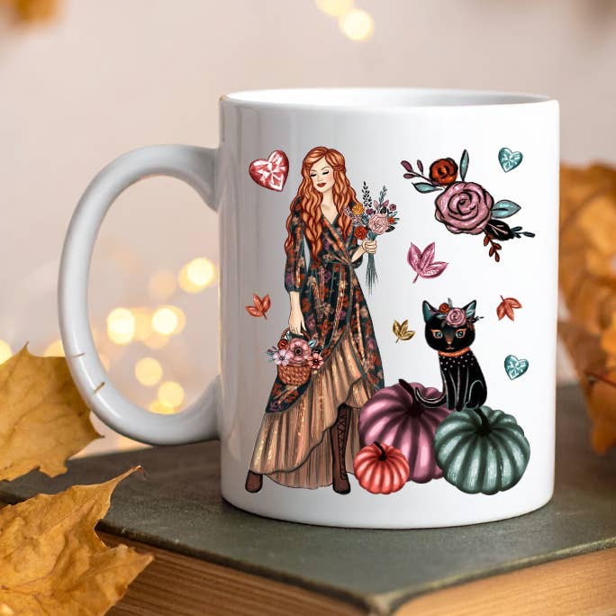 Tales and Pumpkins ceramic mug for wholesale by Les Moonettes